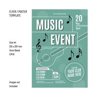 music event or music club flyer design template