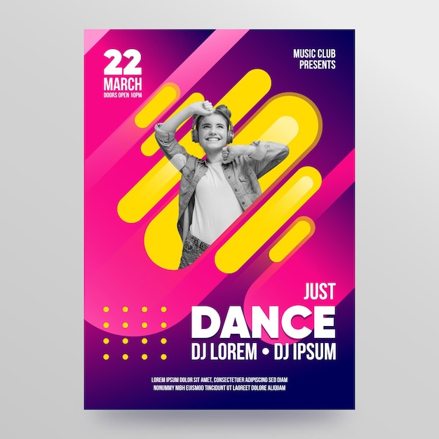 Vector music event poster 2021 template