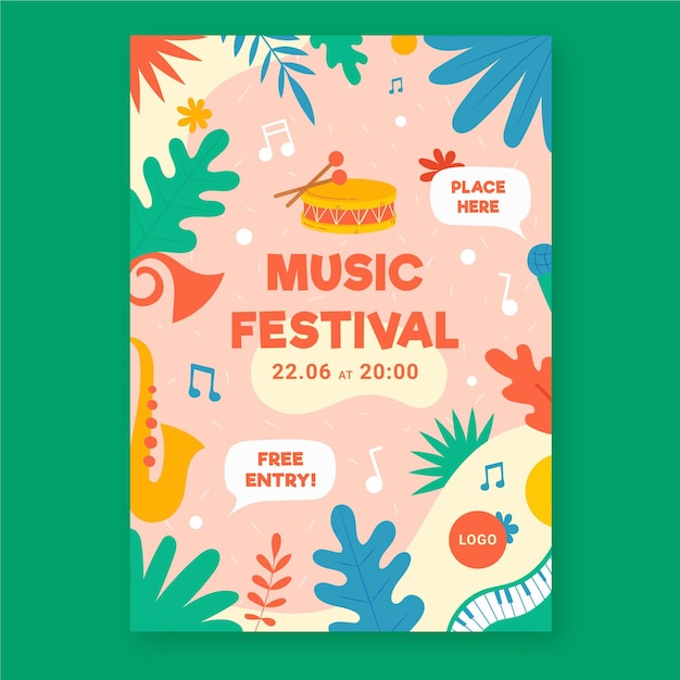 Vector music event poster illustrated