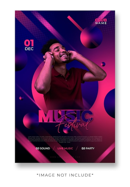 Vector music event poster template