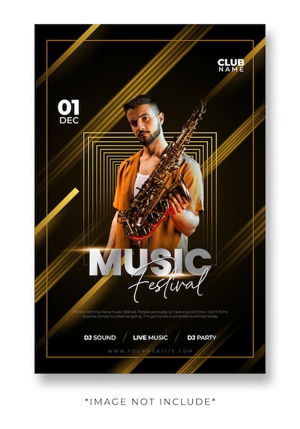 Vector music event poster template