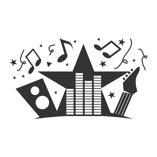 Music festival event logo Icon Illustration Brand Identity