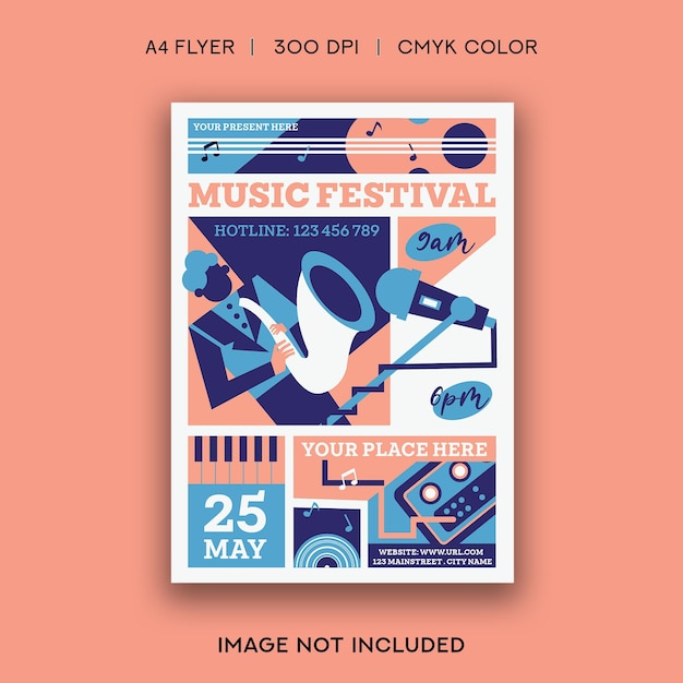 Vector music festival flyer