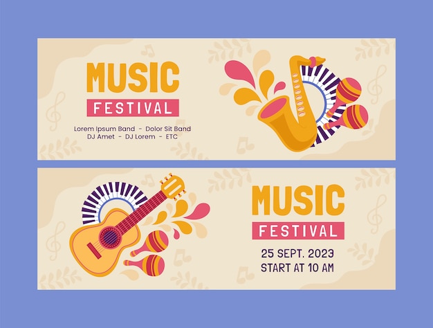 Banner orizzontale del festival musicale