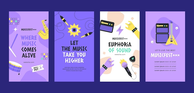 music festival instagram stories template