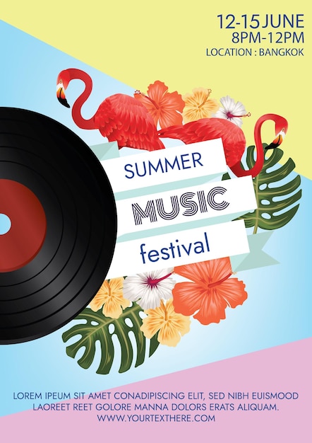 music festival poster summer beach party