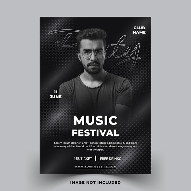 music festival poster template esp template