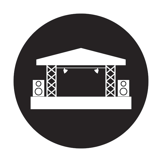 Music festival stage icon