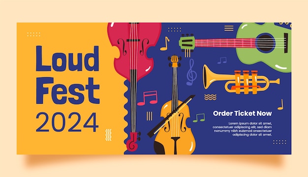 Vector music festival template design