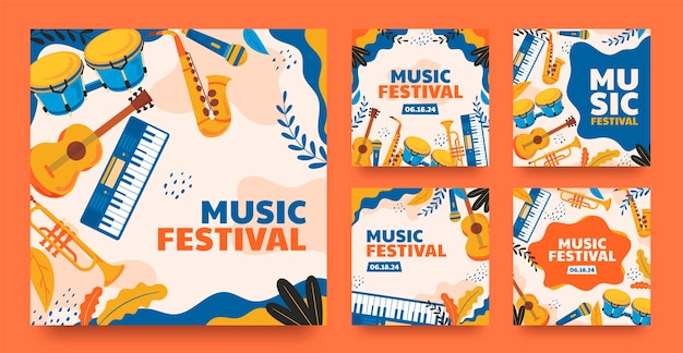 Music festival template design