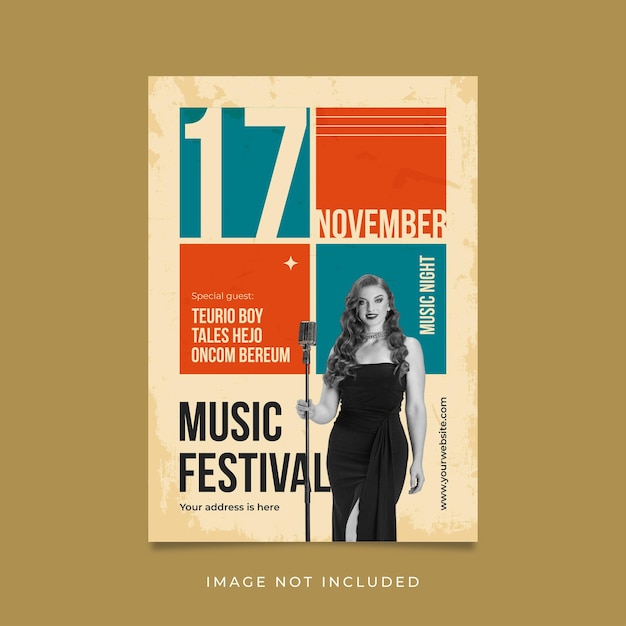 music festival vintage poster