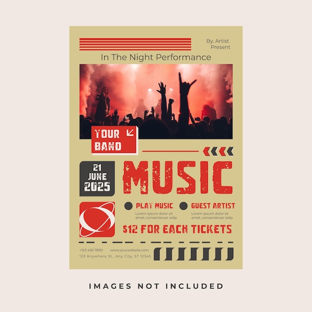 music flyer template