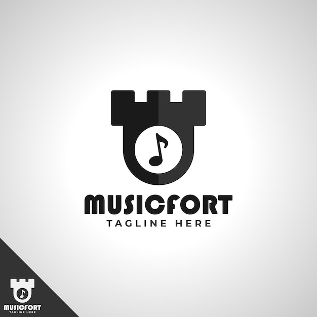 Music Fort - modello di Logo dello studio musicale