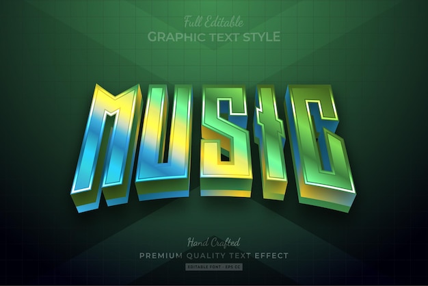 Music Gradient Editable Text Effect Font Style