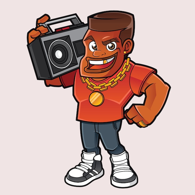 Вектор music guy mascot