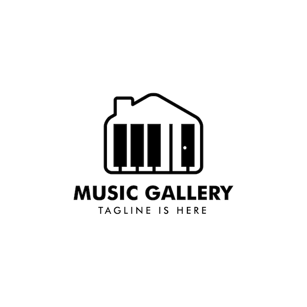 Music home logo vector