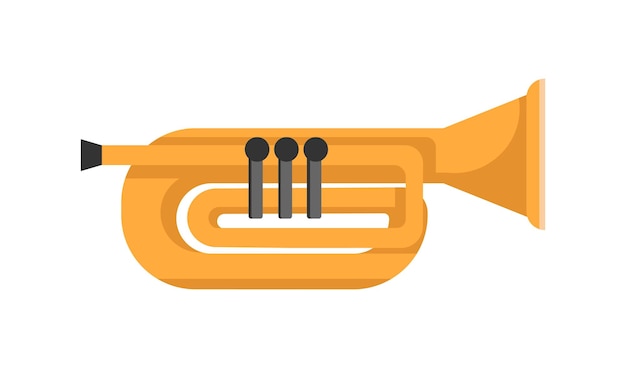 Music horn wind instrument vector