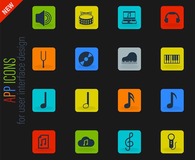 Music icon set