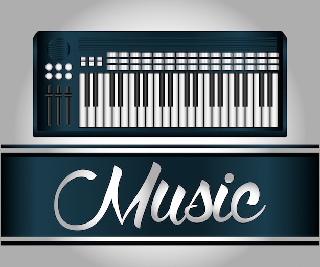 Vector music icons design