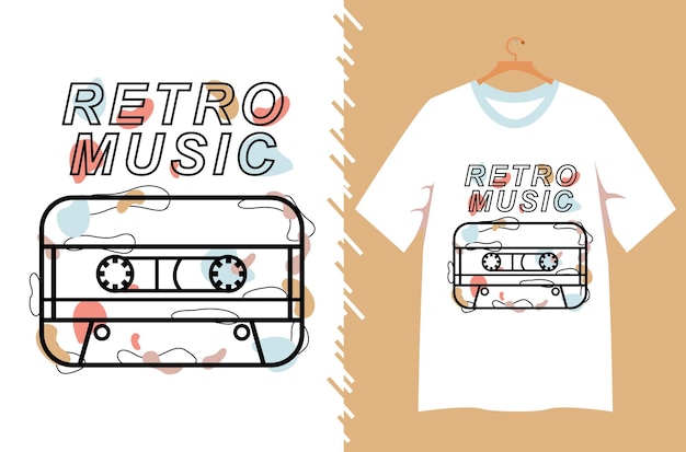 Music illustration for t shirt design