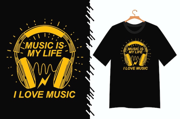 티셔츠 디자인을 위한 음악 삽화
