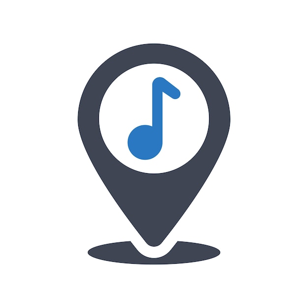 Vector music location icon