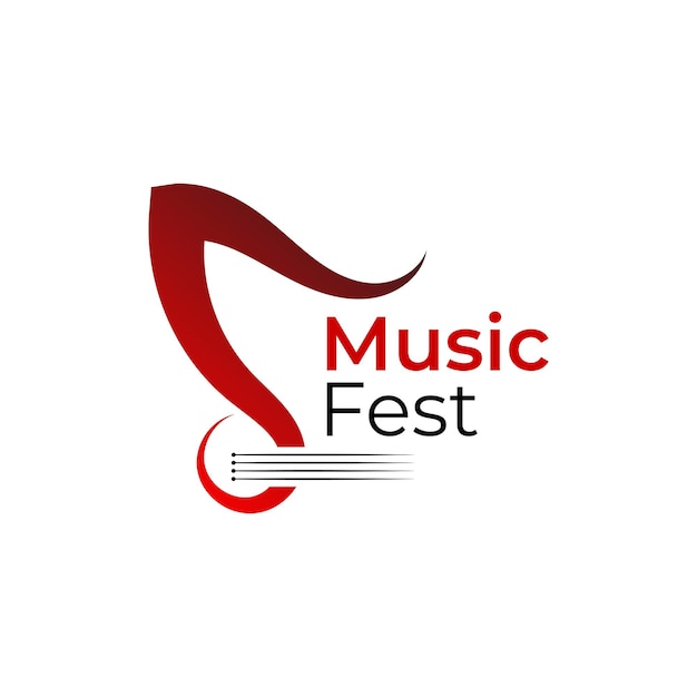 Music logo design icon vector