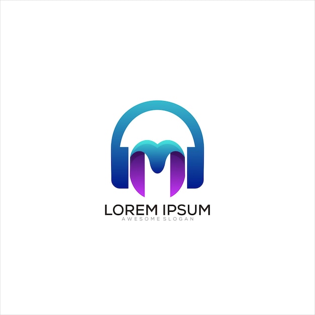 music logo gradient colorful