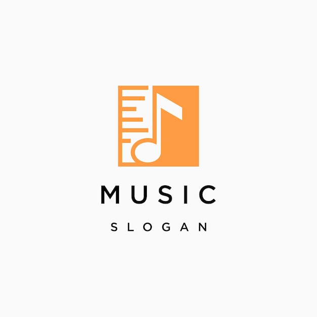 Modello di progettazione dell'icona del logo musicale