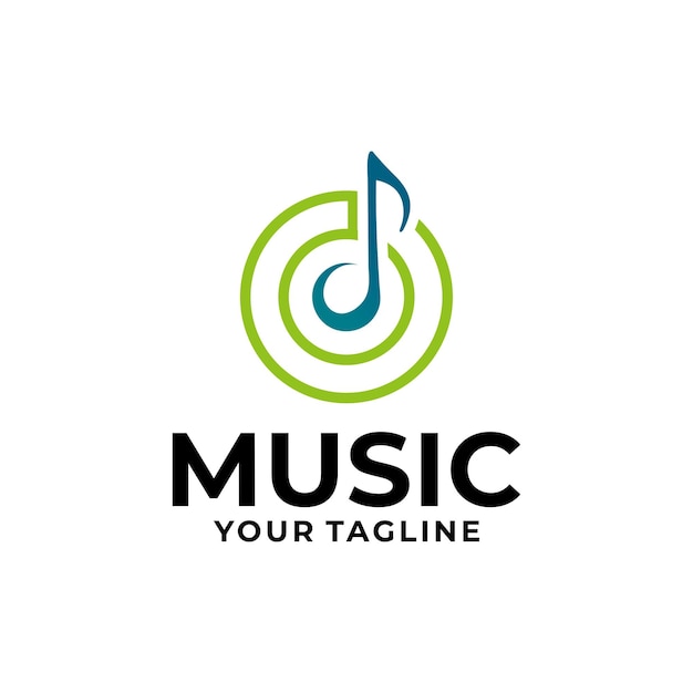 Music logo icon vector isolated