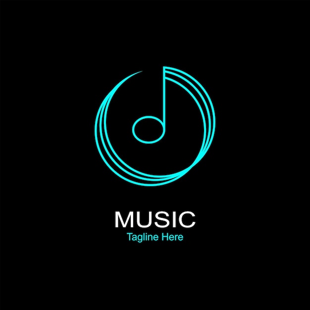 Music logo template vector