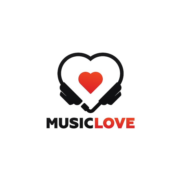 Music Love Logo Template Design