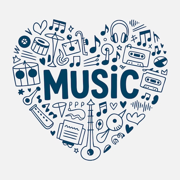 music love t shirt design vector