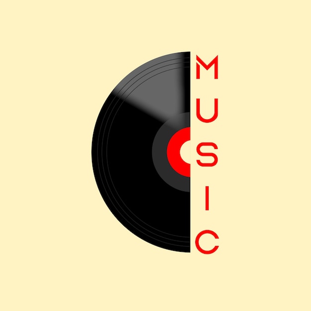 Vector music lp design