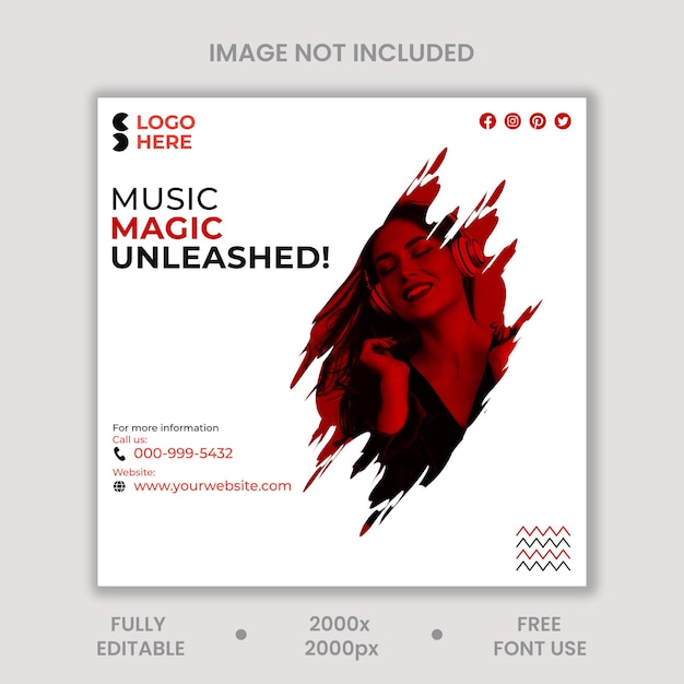 Vector music magic post design