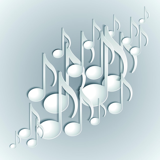 Music note background design. Vector illustration