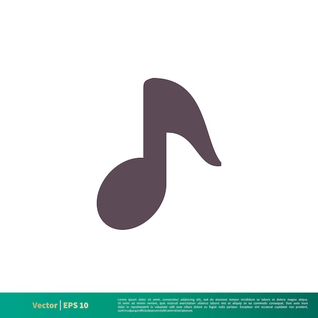 Музыкальная нота значок векторный логотип шаблон иллюстрации дизайн вектор EPS 10