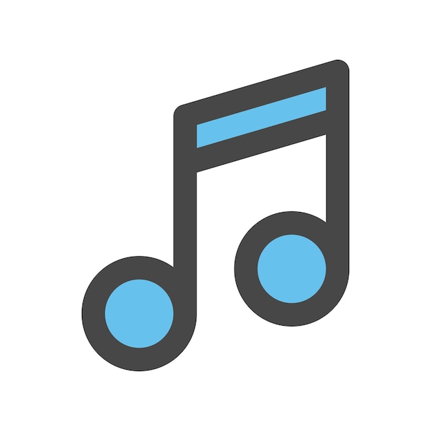 Music note icon vector on trendy style for design and print