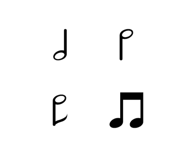 Vettore vettore icona nota musicale