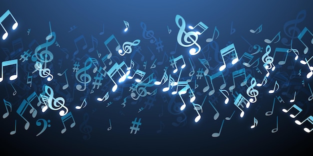 Music note icons vector illustration Symphony