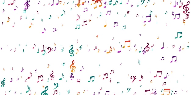 Vector music note icons vector wallpaper song notation