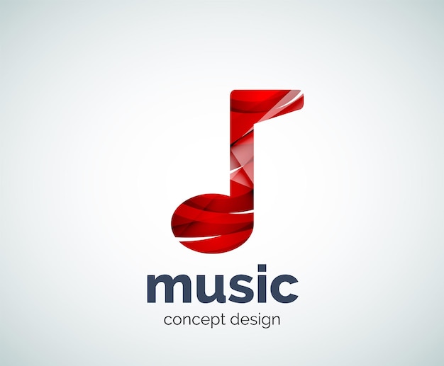 Music note logo template