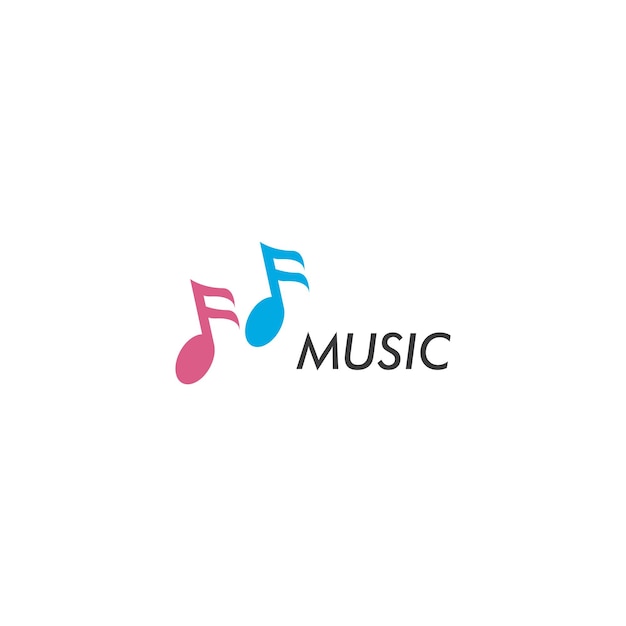 Иллюстрация векторного логотипа музыкальной ноты