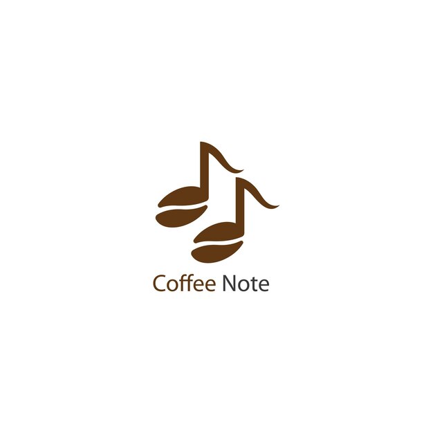 Music note logo vector icon illustration