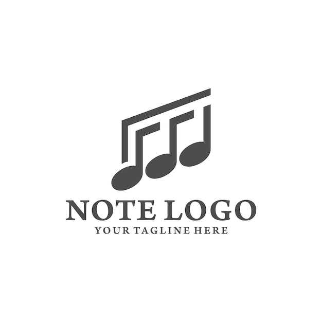 Vector music note logo