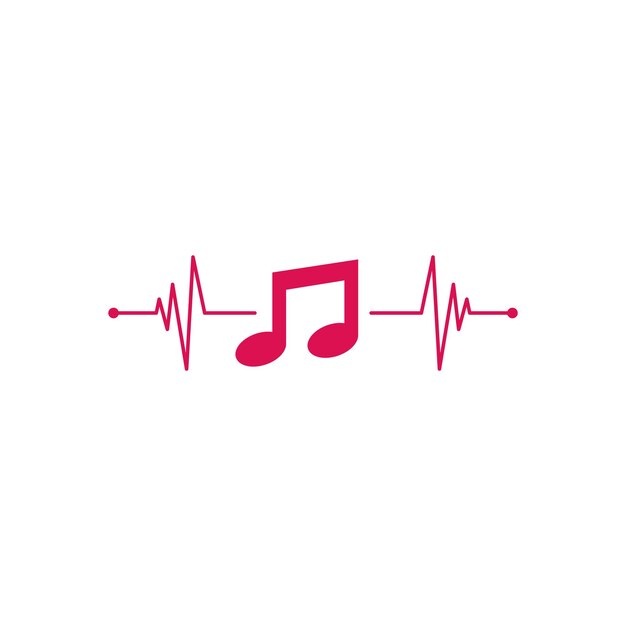 Music note vector icon illustration