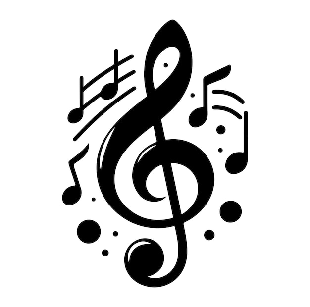 Vector music note vector illustration music notes on stave