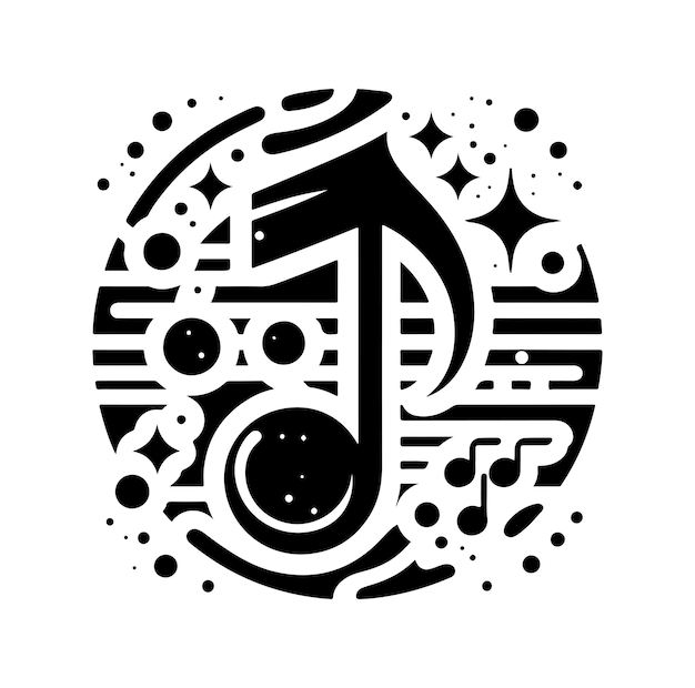 Music note vector illustration music notes on stave