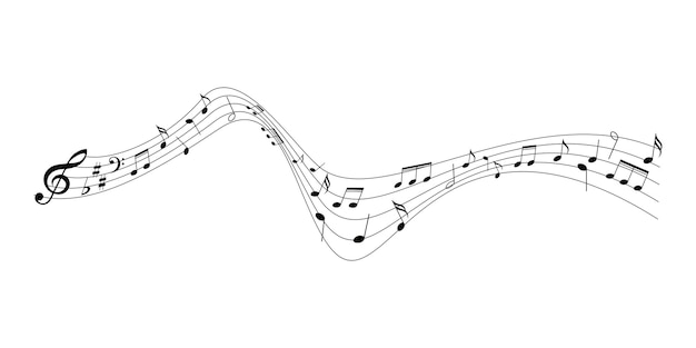 Music note vector illustration. music sign and symbol.