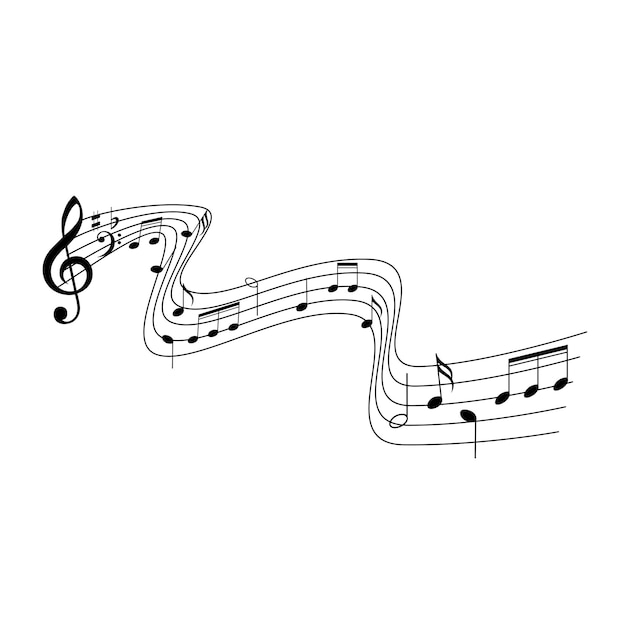 Vector music note vector illustration music sign and symbol